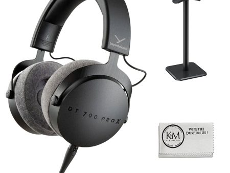 Beyerdynamic DT 700 PRO X Closed-Back Studio Headphones Bundle with Headphones Stand + Microfiber Cleaning Cloth (3 Items) Supply