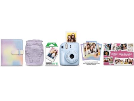 FUJIFILM INSTAX MINI 12 Instant Film Holiday Camera Bundle | Pastel Blue For Cheap