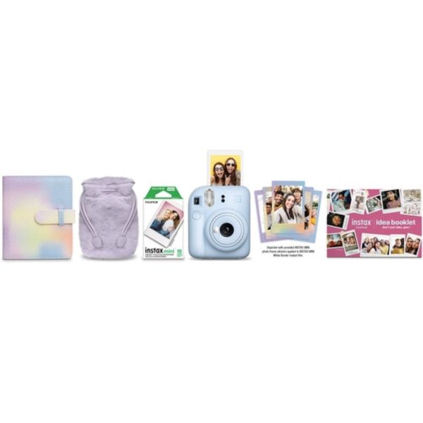 FUJIFILM INSTAX MINI 12 Instant Film Holiday Camera Bundle | Pastel Blue For Cheap