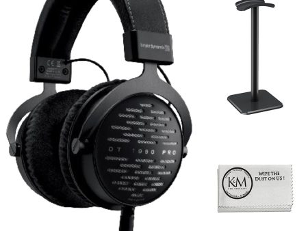 BeyerDynamic DT 1990 Pro Open Studio Headphones Bundle with Headphones Stand + Microfiber Cleaning Cloth (3 Items) Hot on Sale