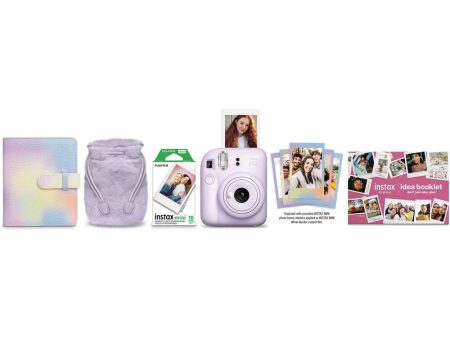 FUJIFILM INSTAX MINI 12 Instant Film Holiday Camera Bundle | Lilac Purple Hot on Sale