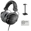 BeyerDynamic DT 770 Pro 80 ohm Limited Edition Professional Studio Headphones | Black Bundle With Headphones Stand + Microfiber Cleaning Cloth (3 items) For Cheap